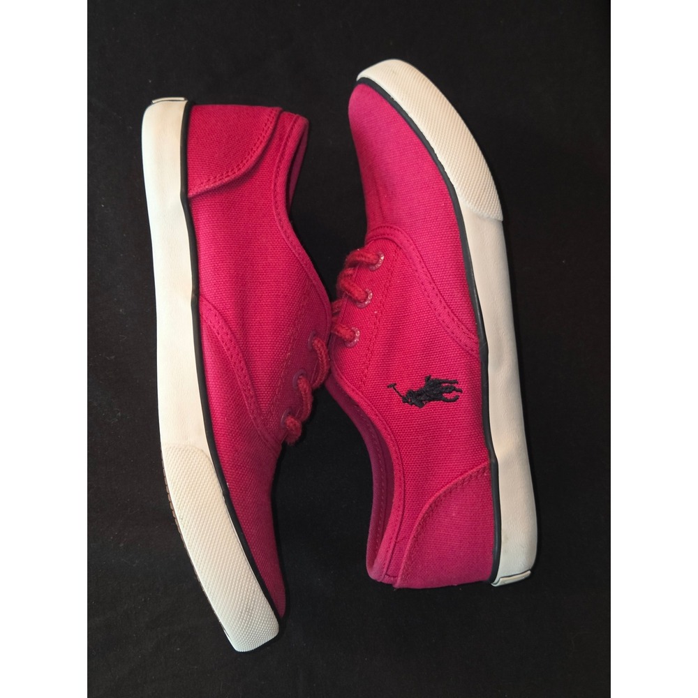 Polo Ralph Lauren Pink Canvas Sneakers Kids US 2 Pony Logo Casual Shoes